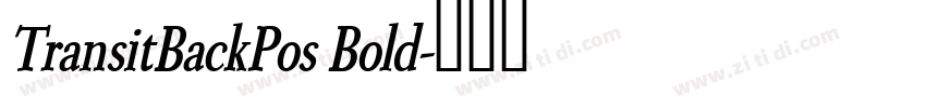 TransitBackPos Bold字体转换 TransitBackPos Bold字体转换